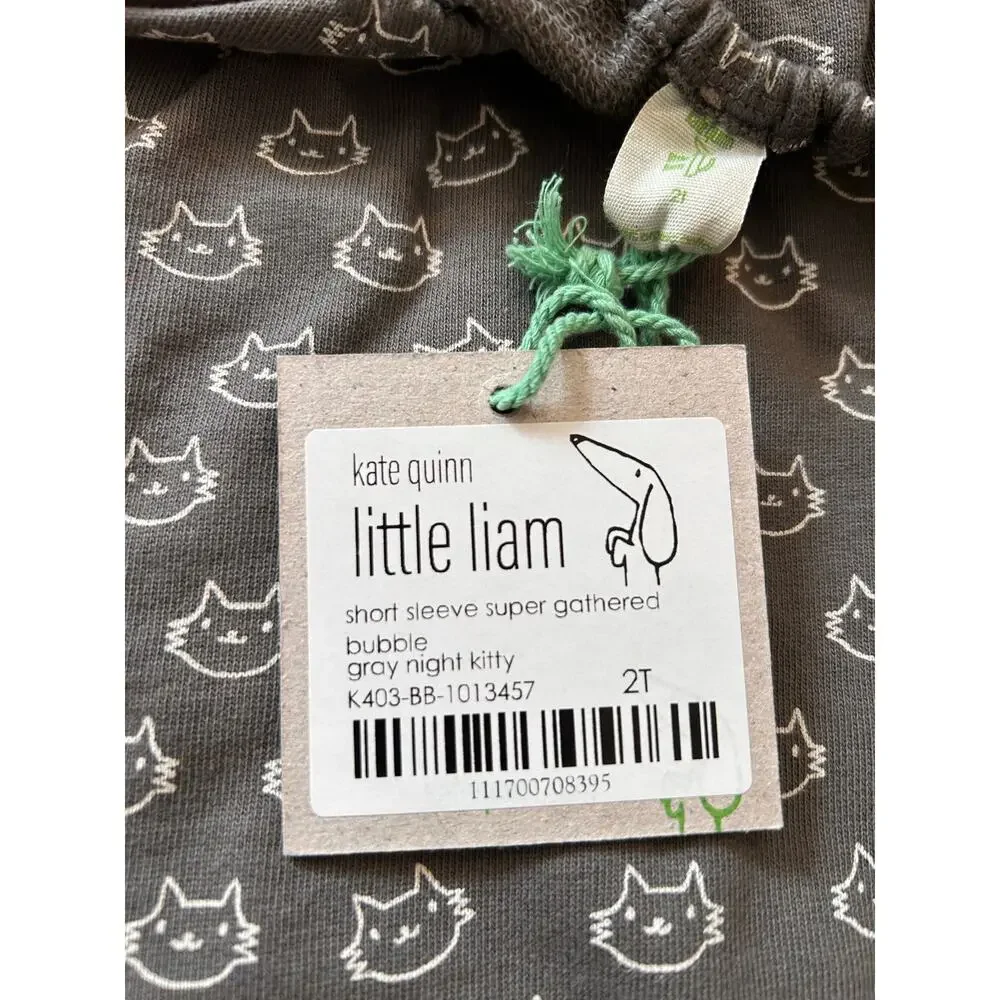 NWT Organic Kitty Print Sweatshirt Bubble, Size 2T